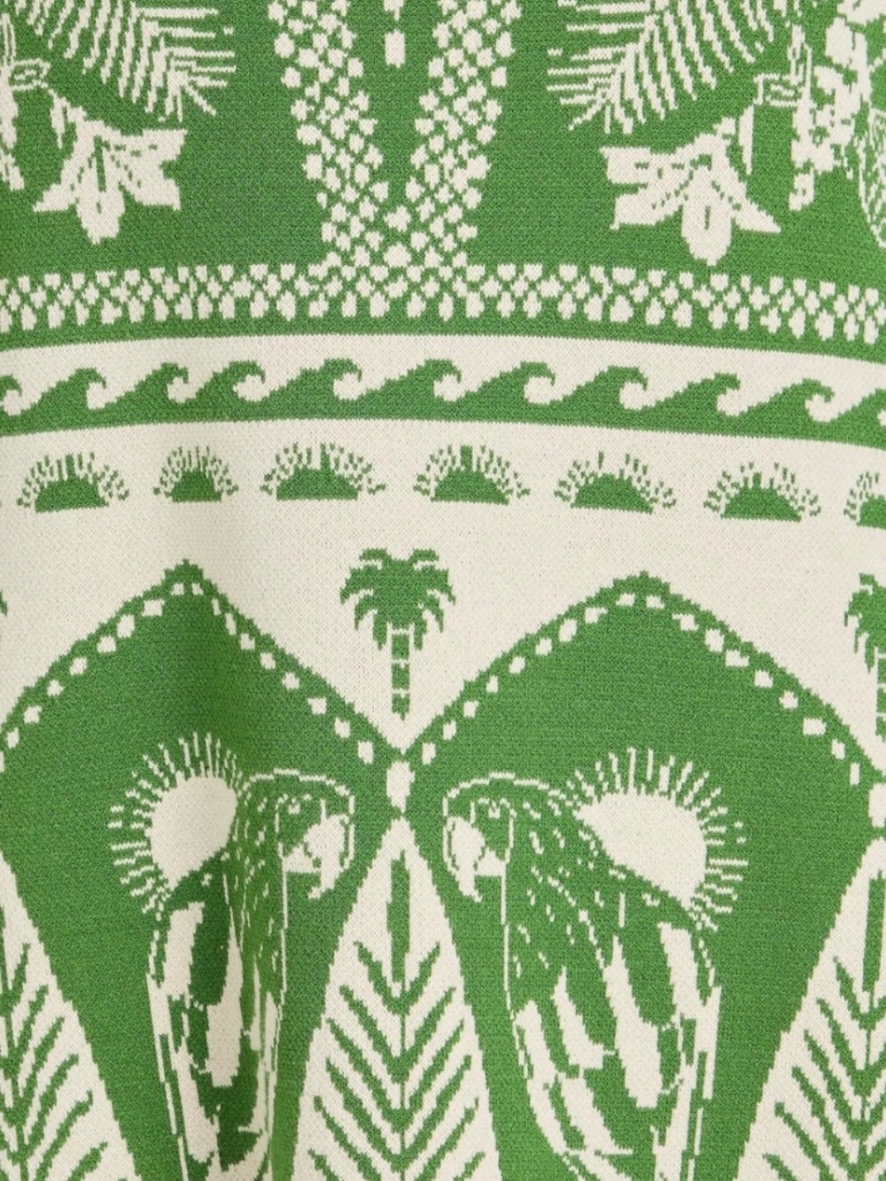 FARM Rio Macaw Jacquard Sweater Dress in Macaw Elegance Off-White - Picture 3 of 4
